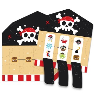 Big Dot of Happiness Pirate Ship Adventures - Skull Birthday Party Game Pickle Cards - Pull Tabs 3-in-a-Row - Set of 12 - 1 of 4