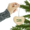 Wright State Secondary Logo Heart Love Wood Christmas Tree Holiday Ornament - 3 of 3