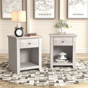 Galano Oller 1-Drawer Nightstand (23 in. H x 18.7 in. W x 15.7 in. D) in Knotty Oak, Dusty Gray Oak (Set of 2) - 1 of 4