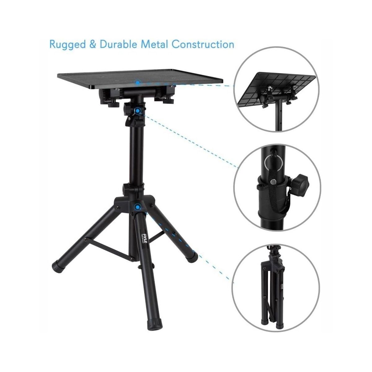 Pyle Universal Laptop / Device Stand - Height Adjustable Tripod Mount for Laptops, Notebooks, Mixers, and DJ Equipment - PLPTS2 - thumbnail 2