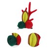 Unique Bargains Christmas Hair Clips Antlers Hairball for Christmas 2.95"x1.77" Red 1 Pair - 3 of 4