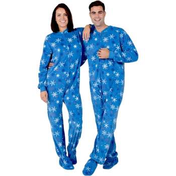 Adr Men's Hooded Footed Adult Onesie Pajamas Set, Plush Winter Pjs With  Hood Christmas Plaid Footed 2x Large : Target