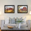 2Piece Vignette Autumn Red Barns Black Framed Wall Art for Living Room,Home Decor, Bedroom Wall Art by Billy Jacobs - 4 of 4