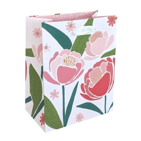 Hallmark 9 Medium Gift Bag with Tissue Paper (Pink Glitter