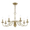Livex Lighting Windsor 7 - Light Chandelier in  Antique Brass - 3 of 4