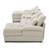 GDFStudio Arthur 130" Modern Linen Upholstered U-Chaise Sofa with Cup Holders and Storage - 3 of 4