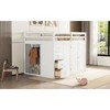 Okak Full Size Wood Bunk Bed with Built-in Wardrobes & Storage Cabinets Loft Bunk Bed with Drawers for Teens, Easy Assemble, White - 2 of 4