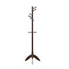 SEVOBAL Freestanding Coat Rack Solid Wood 11 Hook Stand with 7 Tiers for Entryway and Home Organization, Brown, 17.5"*17.5"*70" - 4 of 4