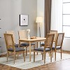 Christopher Knight Home  Brownell French Country Wood and Cane Upholstered Dining Chairs (Set of 6) - 2 of 4