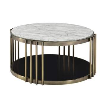 Solstice Glam Coffee Table Antique Brass - HOMES: Inside + Out