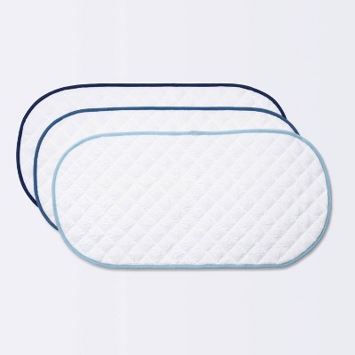 Changing Pad Liner White with Blue Edge - Cloud Island™ 3pk