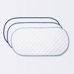 Changing Pad Liner White with Blue Edge - Cloud Island™ 3pk