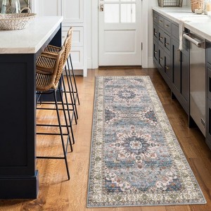 COZONY Boho Vintage Area Rug Traditional Medallion Print Low Pile Carpet, Non-Slip with Rubber Backing,Foldable Non-Shedding for Living Room Bedroom - 1 of 4