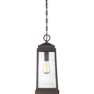 Bronze Seedy Glass Indoor/Outdoor Hanging Lantern Pendant
