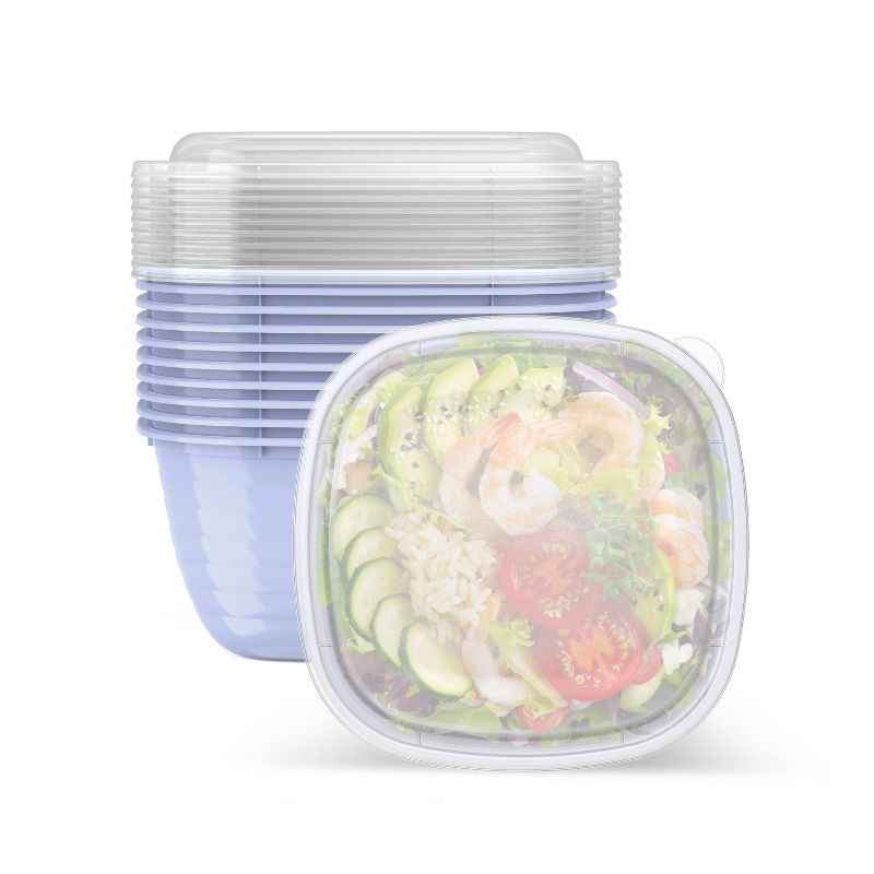 Bentgo Meal Prep 1-Compartment Bowl Set, Reusable, Durable, Microwaveable - 20pc, 1 of 9