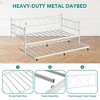 Folding Chairs 2 Pack - Heavy Duty Metal Slats Mattress Foundation, No Box Spring Needed, Easy Assembly, Stylish Headboard, Twin Daybed with Trundle. - 4 of 4