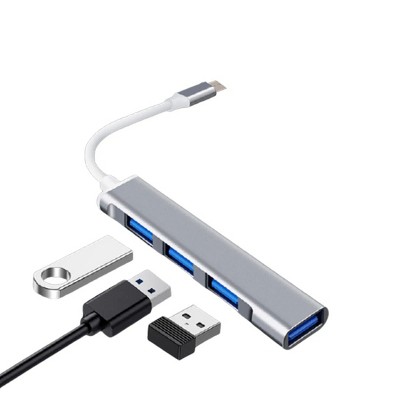 Boersma 4-Port USB 3.0 Hub & USB-C Multiport Adapter – Portable Splitter with Type-C to USB 3.0 and HDMI Output for MacBook Pro/Air, Desktop, Laptop