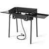 Winado 2 Burner High Pressure Propane Outdoor Stove with Windscreen and Shelves - 2 of 4