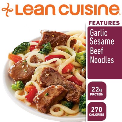 Lean Cuisine Marketplace Frozen Garlic Sesme Noodles with Beed - 8oz