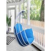 33"Aluminum Egg Chair; Hanging Swing Chair with Thickness Cushion - 2 of 4