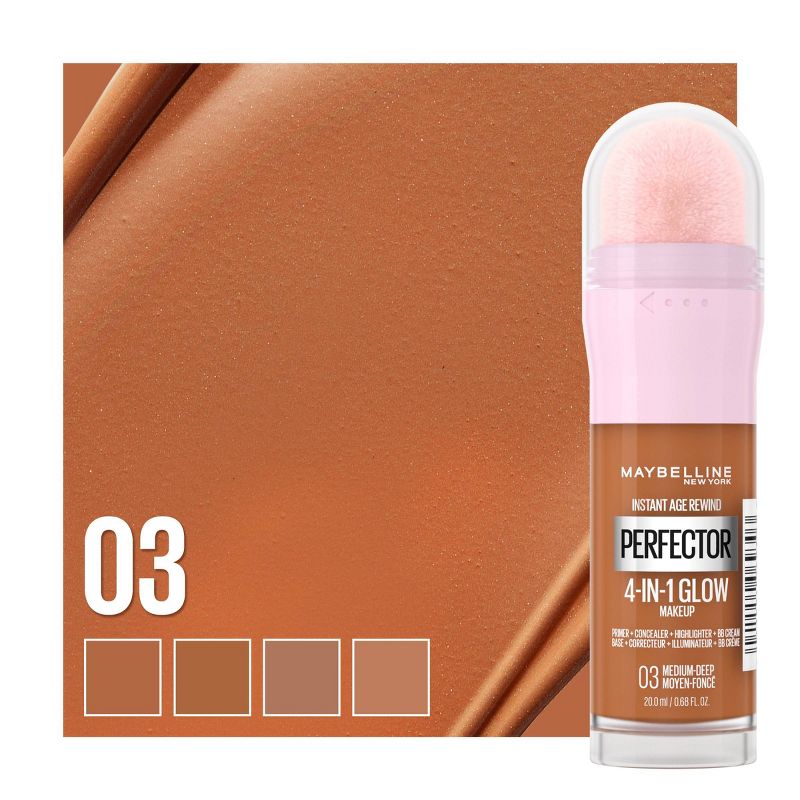 Maybelline Instant Age Rewind Instant Perfector 4-in-1 Glow Foundation Makeup - 0.68 fl oz, 6 of 11