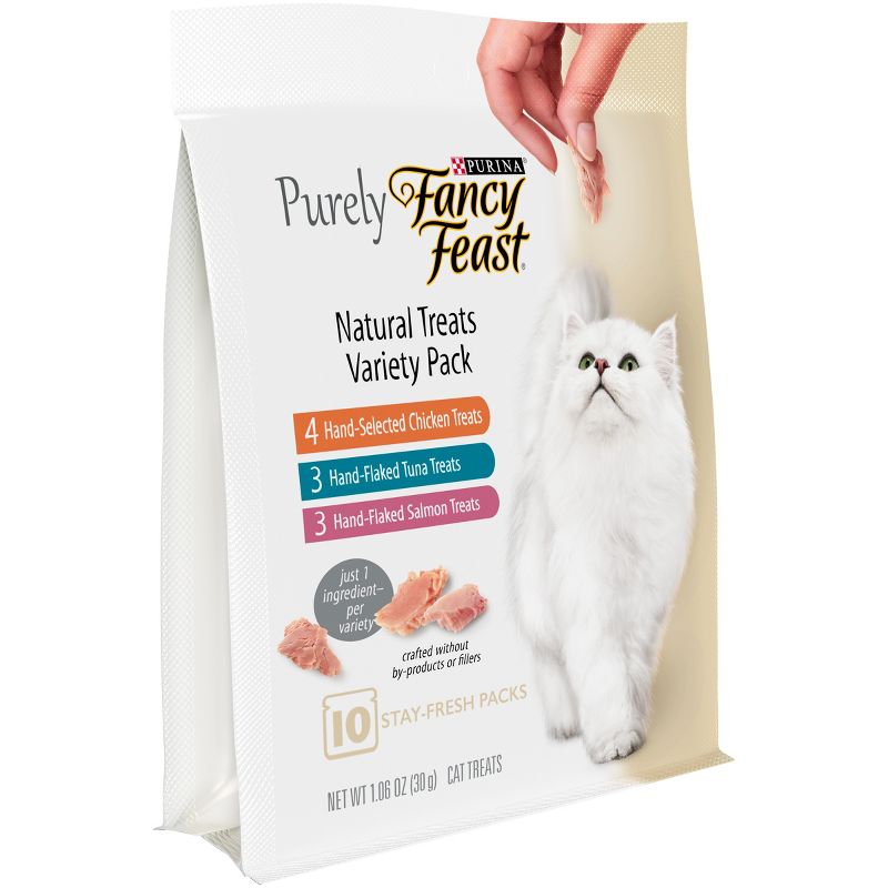 Purina Fancy Feast Purely Seafood Meaty Cat Treats - 1.06oz/10ct Variety Pack, 5 of 8
