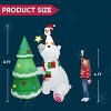 Joyfy 6ft Christmas Polar Bear Inflatable - LED Light-Up Decor with Penguin & Tree for Yard, Garden & Outdoor Holiday Displays - 3 of 4
