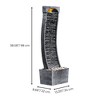 37.8" Modern Curved Indoor/Outdoor Waterfall Fountain with LED Lights - Slate - Teamson Home: Resin Construction, LED-Lit - 2 of 4