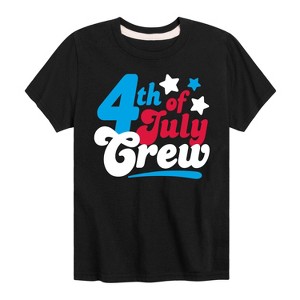 Boys' - Instant Message - Fourth Of July Crew Retro Script Short Sleeve Graphic T-Shirt - 1 of 4