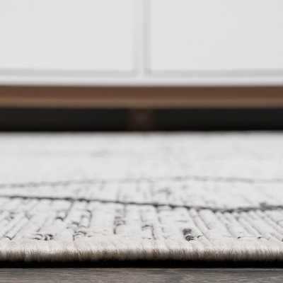Handmade Black Diamond Trellis Synthetic 5' x 8' Area Rug