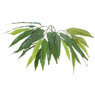 Lush Silk Mango Extra Full Potted Plant in Black Planter, 47"
