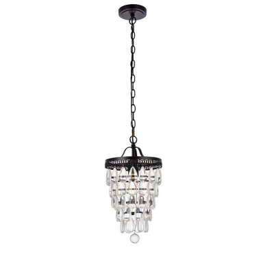 Elegant Lighting Reese 9 inch pendant in black