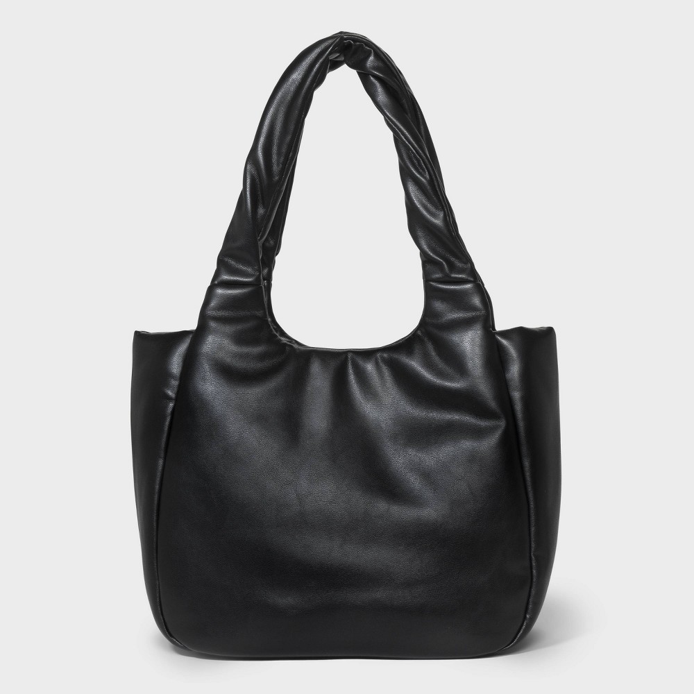 Twister Puff Tote Handbag - A New Day™ Black
