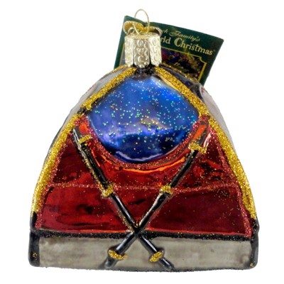 Old World Christmas 2.75 In Dome Tent Ornament Camping Sleeping Tree Ornaments
