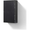 KubeBath Bliss 14Inch Wide by 24Inch High Linen Side Cabinet With One Door in Black Wood Finish - 4 of 4
