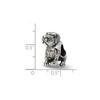 Black Bow Jewelry Silver German Shorthaired Pointer Bead Charm - 3 of 4