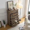 Modern 6-Drawer Dresser - Tall Chest for Bedroom & Closet Storage, Easy Pull Handles, Textured Borders, 29.53''L x 15.75''W x 48.03''H - 3 of 4