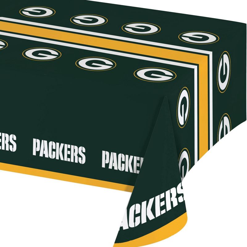 3ct Green Bay Packers Football Reusable Tablecloth, 1 of 4