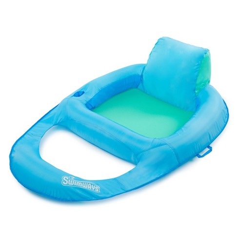 Swimways Spring Float Premium Recliner Pool Lounger With Hyper flate Valve Inflatable Pool Float Blue Target