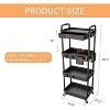MaseiKar Rolling Utility Cart with Drawer, Utility Cart Made of Multifunctional Storage Organizer Tool for Kitchen, Bathroom, Living Room, Office - 3 of 4