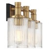 Savoy House Concord 3 - Light Vanity in  Matte Black/Warm Brass - 3 of 4