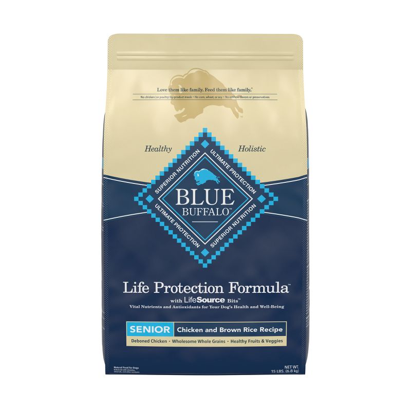 Blue Buffalo Life Protection Formula Natural Senior Dry Dog Food with Chicken and Brown Rice, 1 of 13