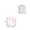 Vynxaria Extendable Desk - White/Dark Walnut, 2 Large Drawers, Open Shelving, Durable Casters, Manufactured Wood - 3 of 4