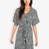 Anna-Kaci Women's Collar V-Neck Button Down Floral Print High Low Dolman Short Sleeve Midi Fashion Dress - 3 of 4
