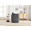 APRILSOUL 360° Swivel Accent Chair, Solid Wood Frame, Sleek Curved Backrest, Modern Barrel Design - 4 of 4