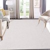 Modern Solid Textured Area Rug Ultra-Thin Low Pile Washable Rug - 4 of 4