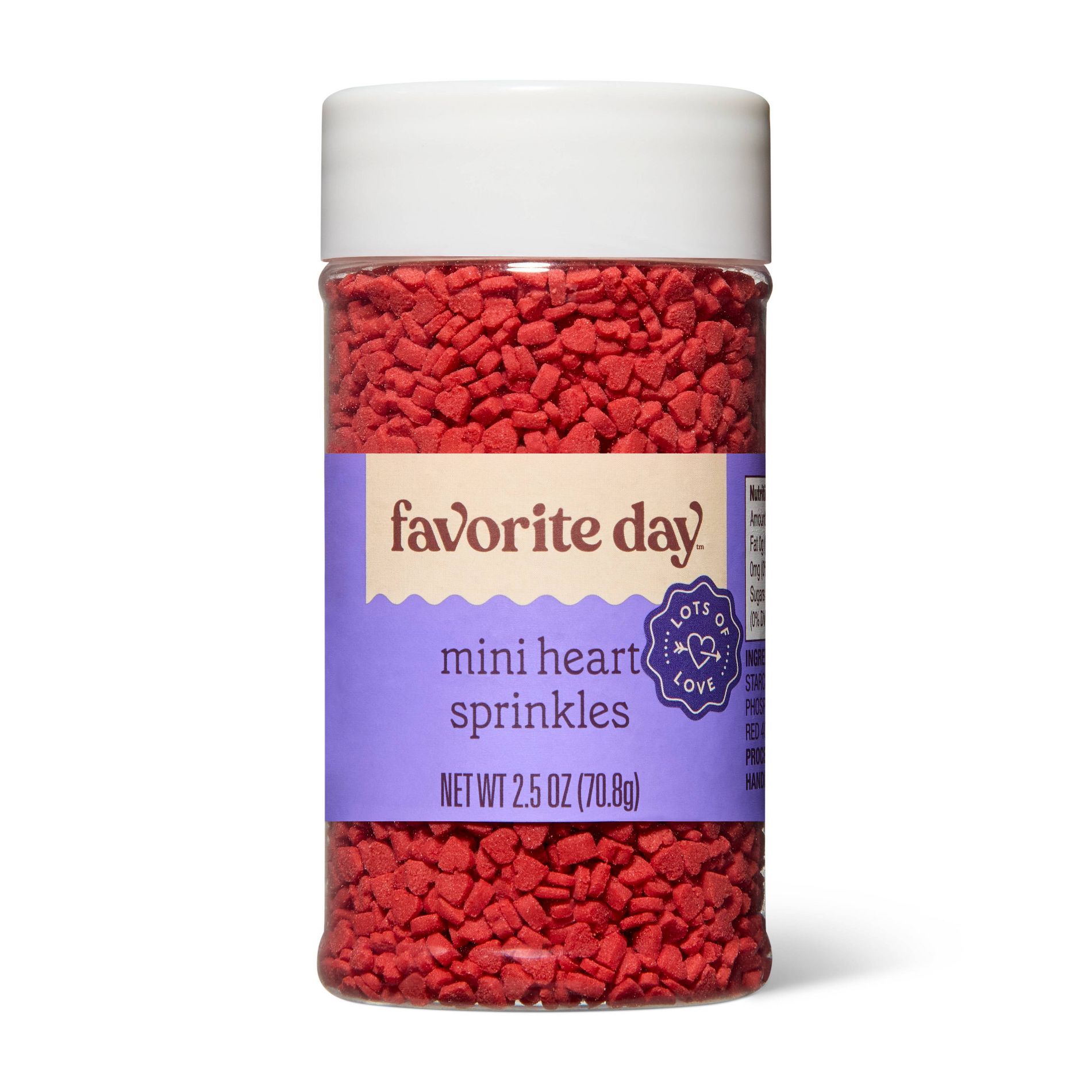 Valentine's Mini Hearts Sprinkles - 2.5oz - Favorite Day™