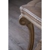 52" Traditional Coffee Table with Scroll Carved Legs, Dentil Moldings, and Open Bottom Shelf for Living Room - 3 of 4
