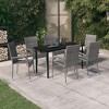 vidaXL Garden Dining Set Grey and Black - 2 of 4