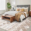 Washable 5x7 Area Rugs Geometric Neutral Living Room Rug Stain-Resistant Low Pile Non Slip Indoor - 3 of 4